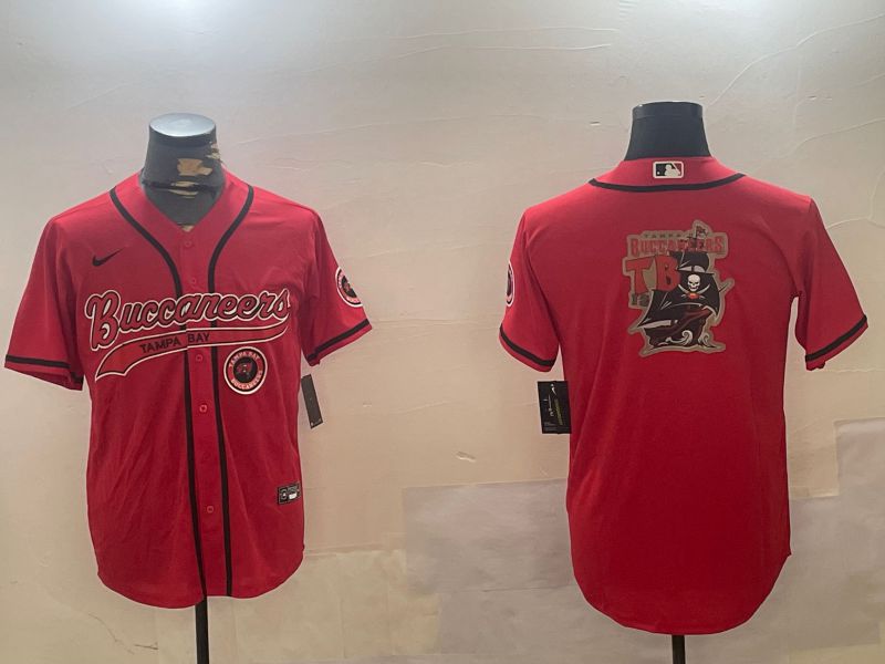 Men Tampa Bay Buccaneers Blank Red Joint Name 2024 Nike Limited NFL Jersey style 4